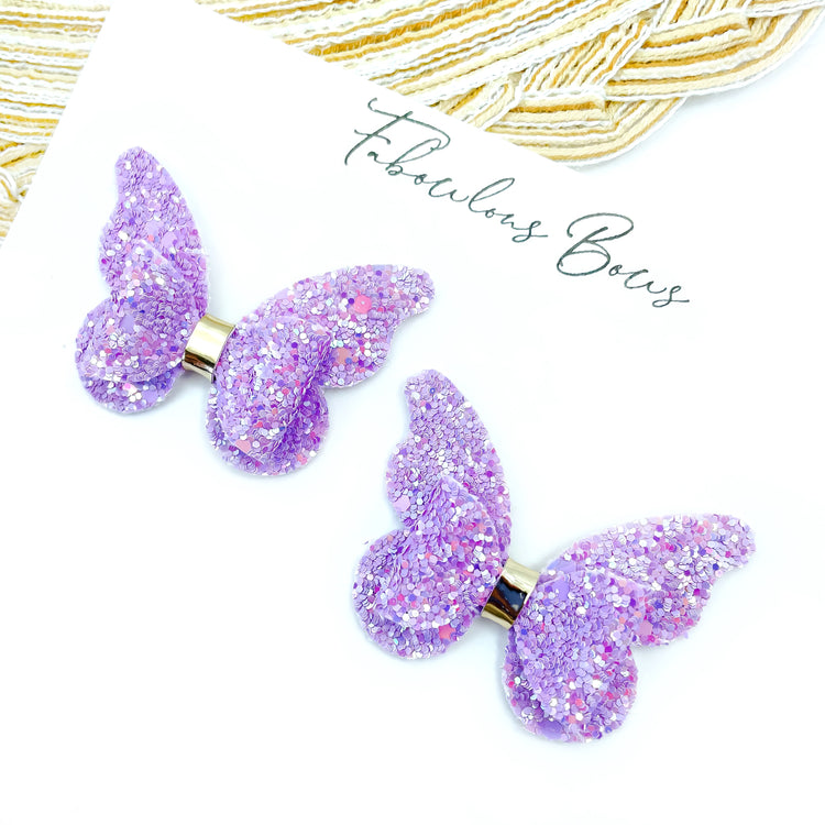 Glitter Butterfly Pigtails // Purple